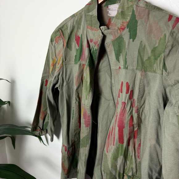 Chico’s Zenergy Abstract Print Utility Jacket - Picture 3 of 7